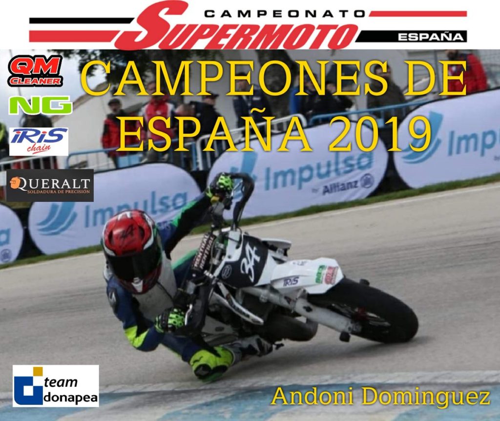 Andoni Dominguez, campeón de España de Supermoto Andoni Dominguez